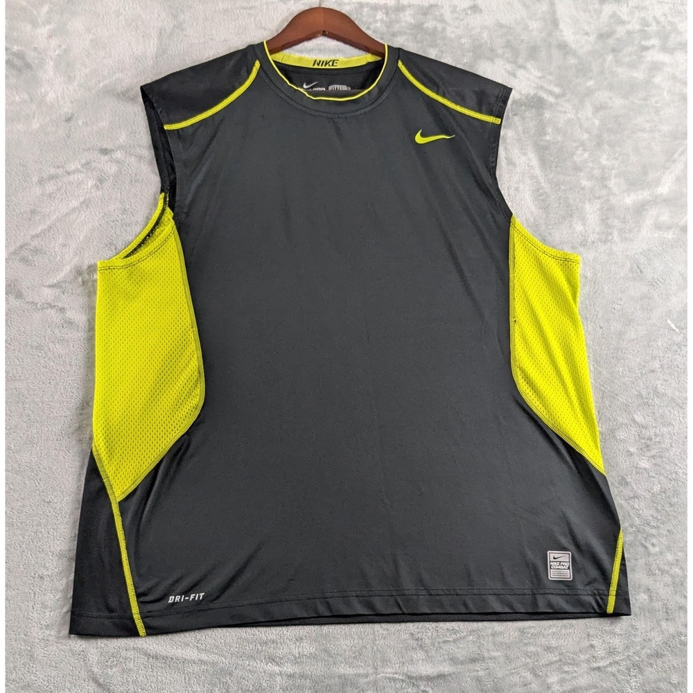 Nike Pro Combat Dri-Fit Tank Top Mens 2XL Fitted Sleeveless Training Colorblock